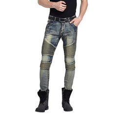 Pantalones vaqueros de motociclista vintage para hombre