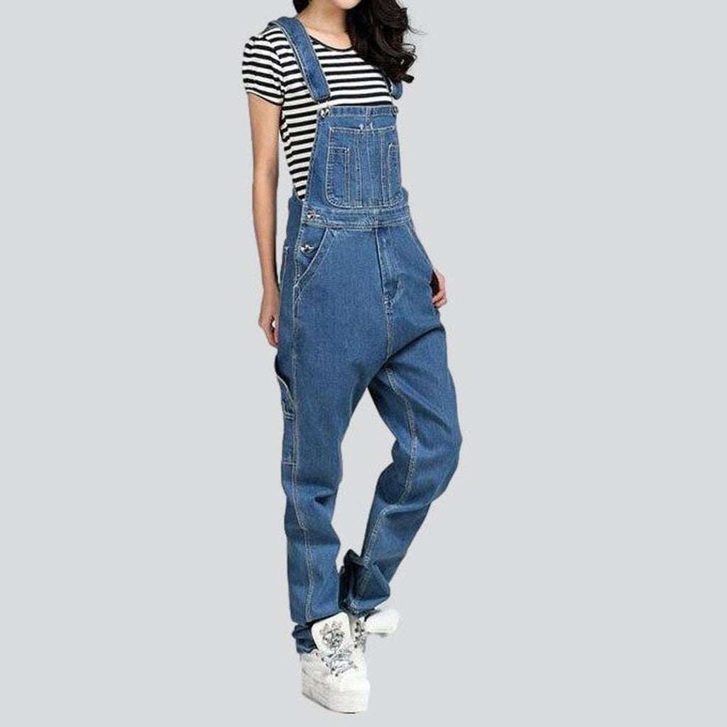 Lässiger lockerer Damen Jeans-Overall