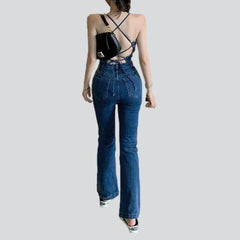 Skinny Jeans-Overall mit geradem Bein