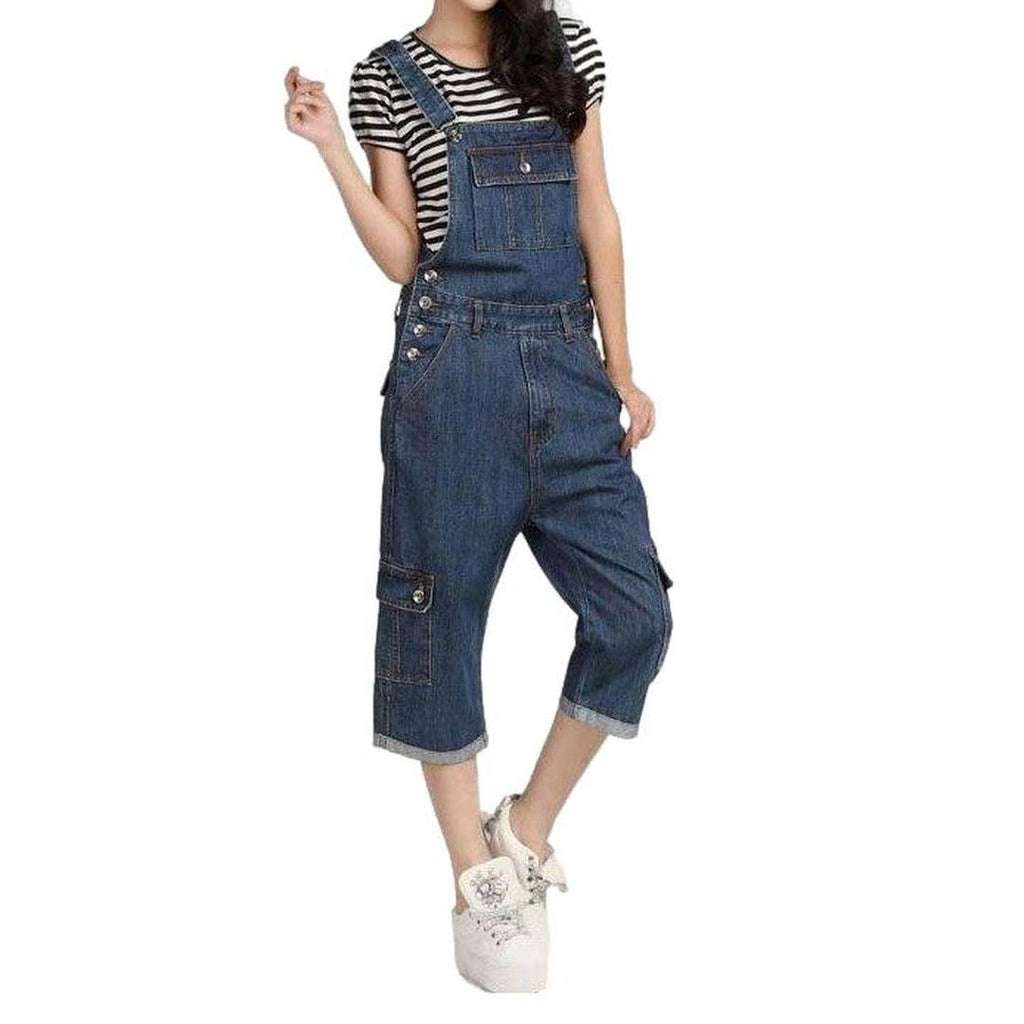 Cargo Damen Jeans Overall Shorts