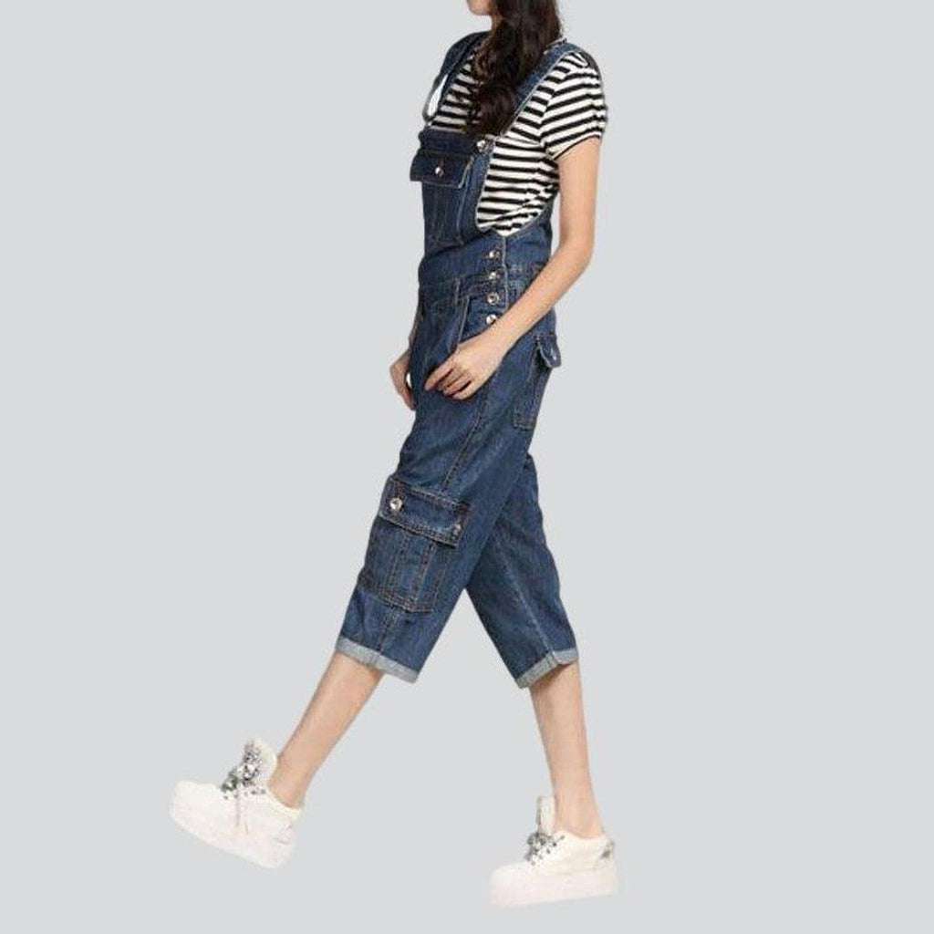 Cargo Damen Jeans Overall Shorts