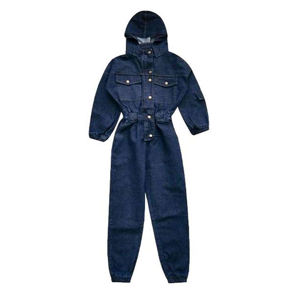 Hooded women denim overall