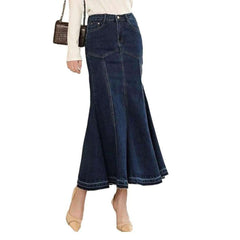 Classic trumpet denim skirt