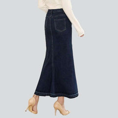 Classic trumpet denim skirt