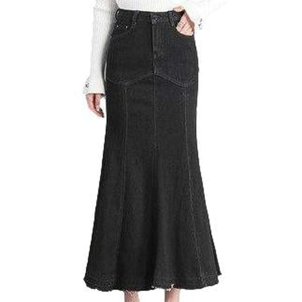 Classic trumpet denim skirt