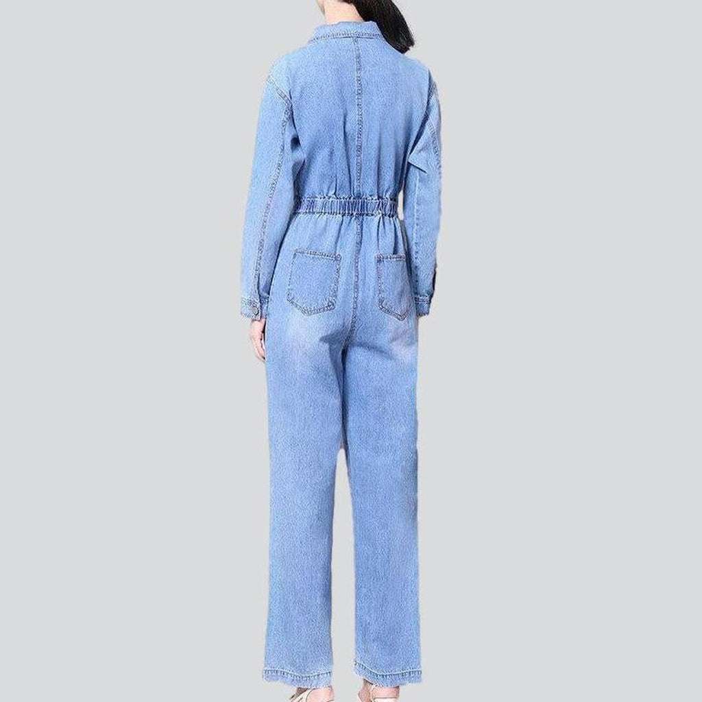 Long sleeve light blue overall