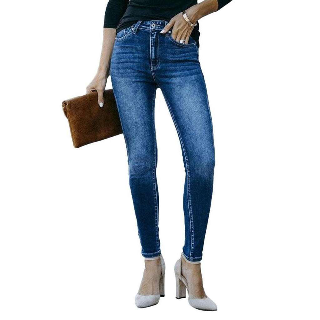 Dunkel gewaschene Skinny Jeans für Damen