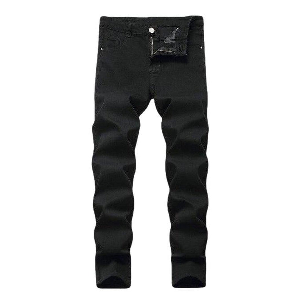 Vaqueros ajustados de color liso para hombre