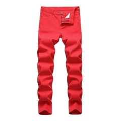 Vaqueros ajustados de color liso para hombre