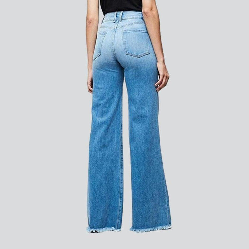 Stilvolle Jeans mit weitem Bein für Damen