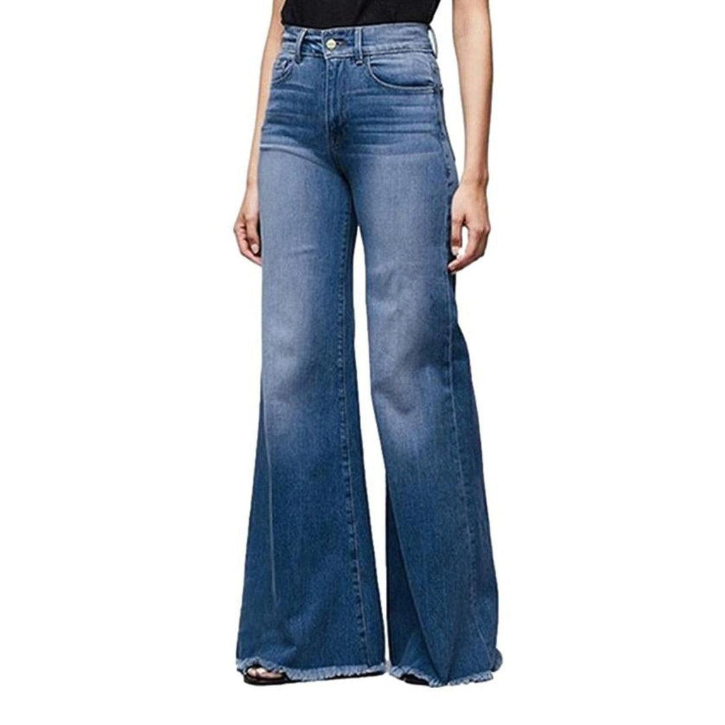 Stilvolle Jeans mit weitem Bein für Damen