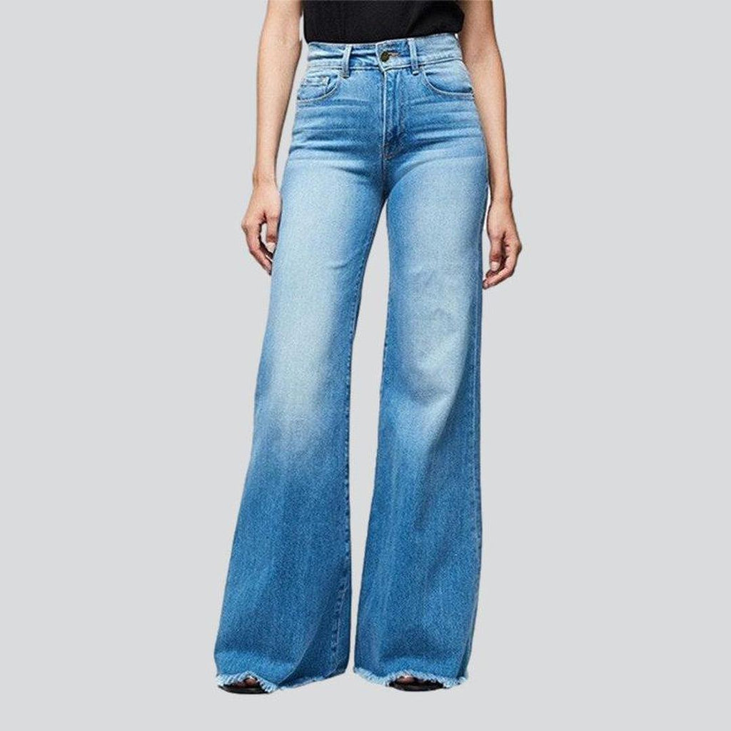 Stilvolle Jeans mit weitem Bein für Damen