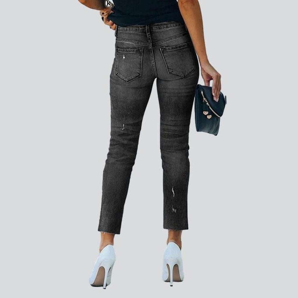 Gebleichte Slim Fit Jeans für Damen