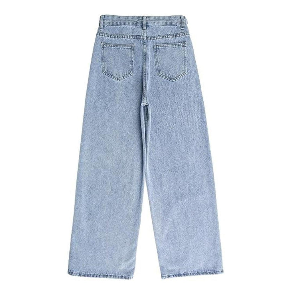 Short women baggy jeans