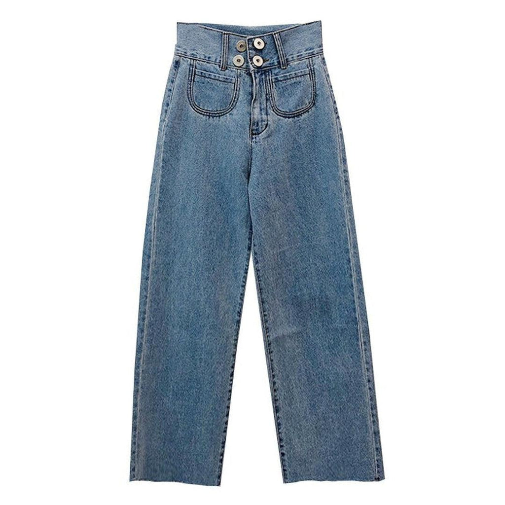 Ultra high waisted wide jeans