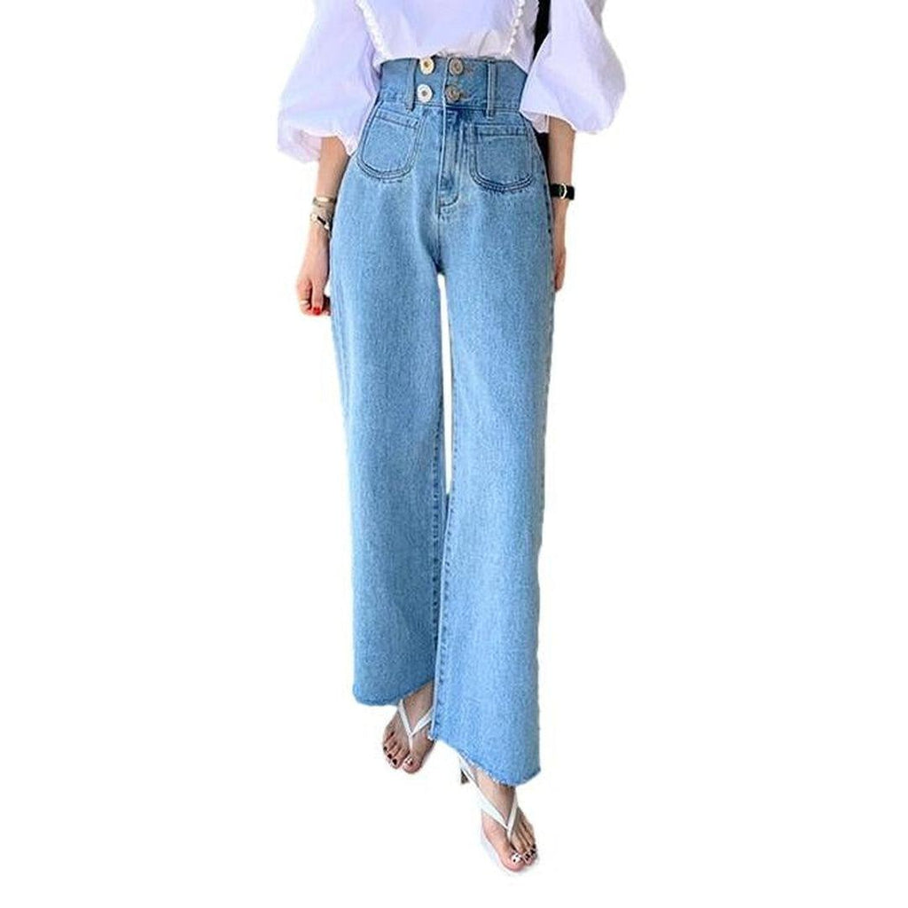 Ultra high waisted wide jeans