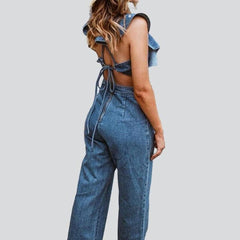 Sleeveless women fashion denim overall