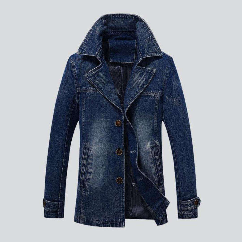 Dark wash men denim blazer