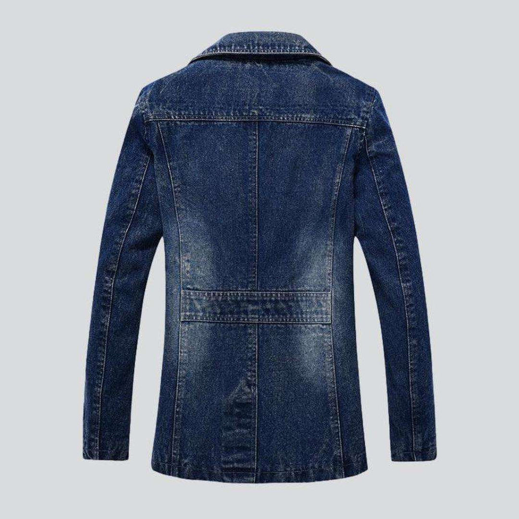 Dark wash men denim blazer