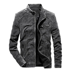 Stylish denim jacket with a zipper