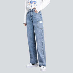 Light blue bleached women jeans