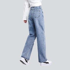 Light blue bleached women jeans