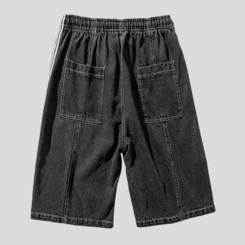 Shorts vaqueros holgados con bandas