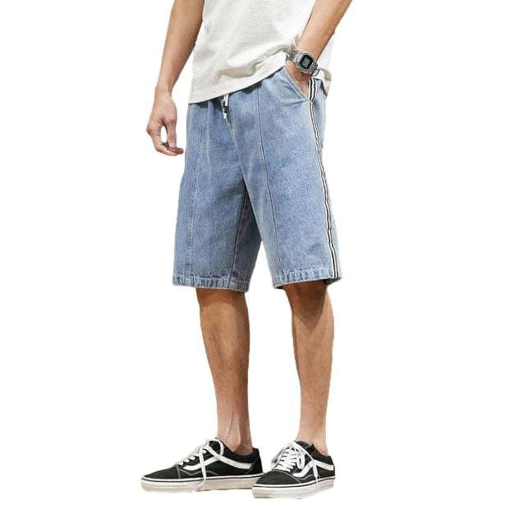 Lockere Jeansshorts mit Bändern