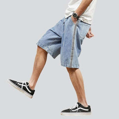 Lockere Jeansshorts mit Bändern