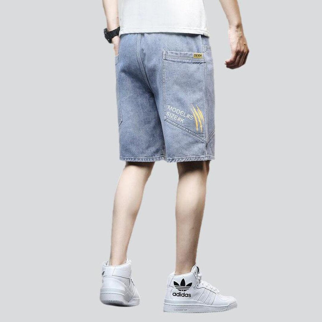 Street fashion men denim shorts