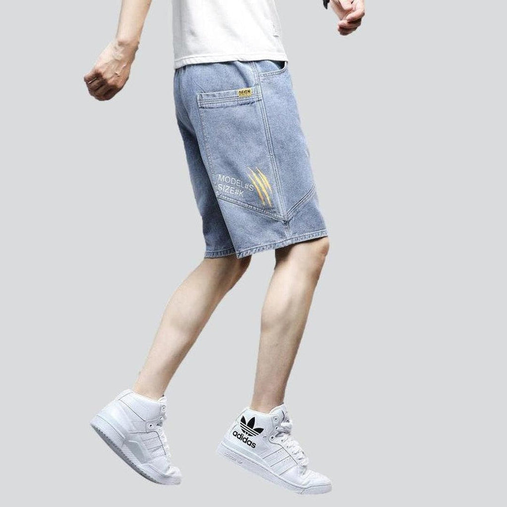 Street fashion men denim shorts