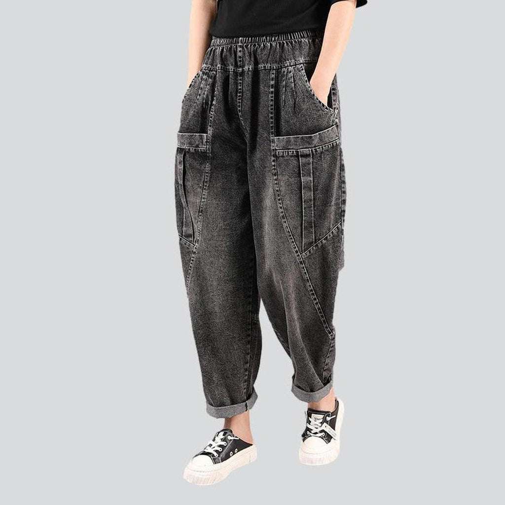 Cargo Baggy Damen Jeanshose