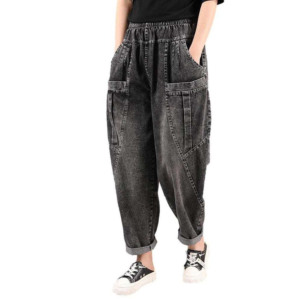 Cargo baggy women denim pants