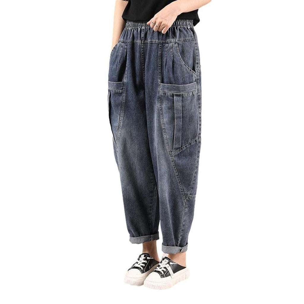 Cargo Baggy Damen Jeanshose