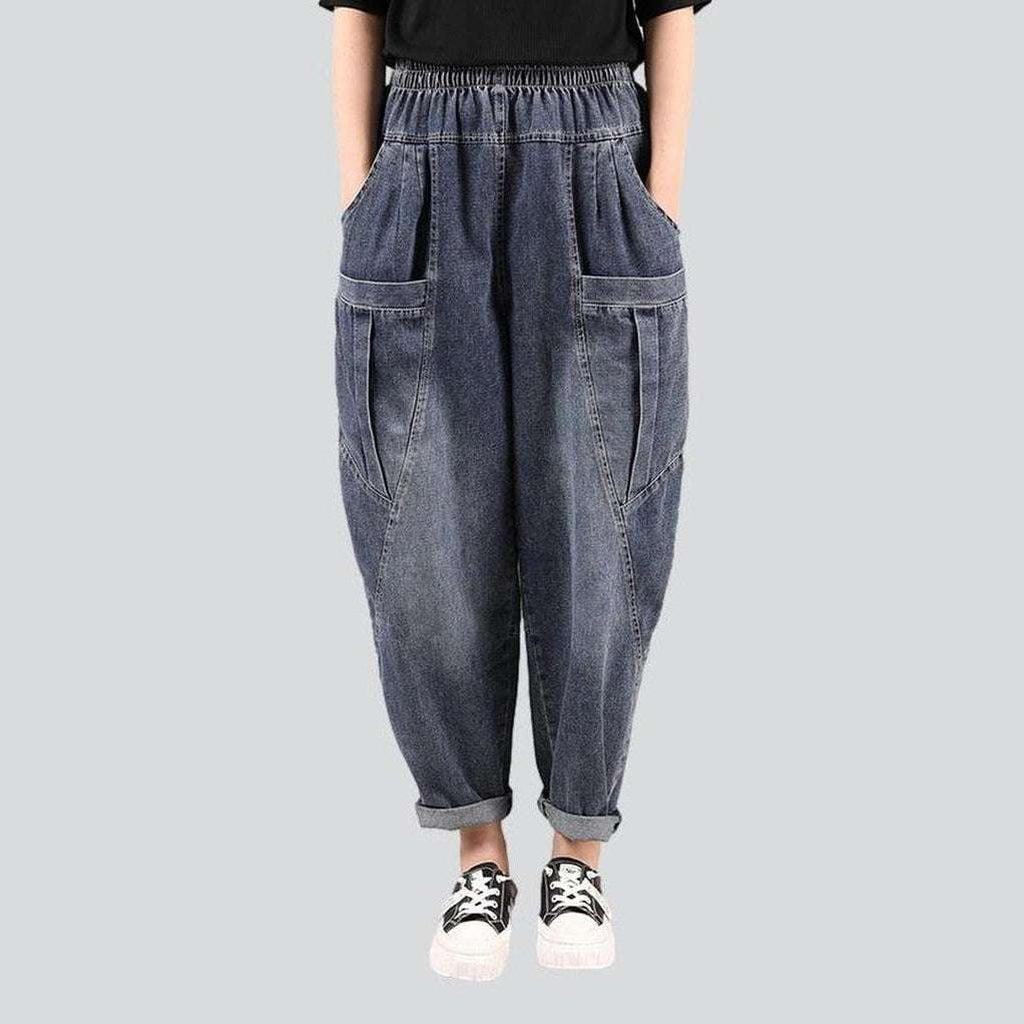 Cargo Baggy Damen Jeanshose