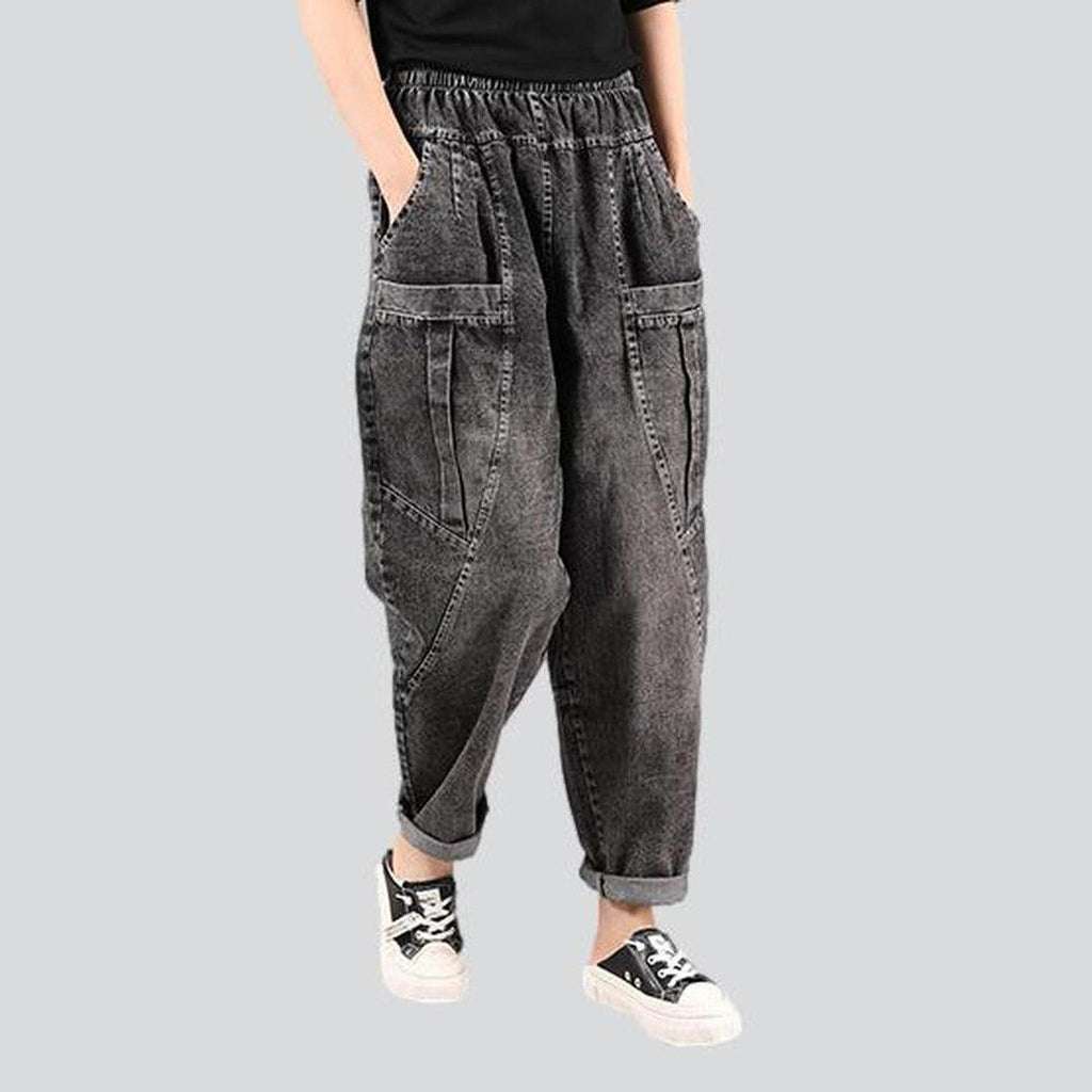 Cargo baggy women denim pants