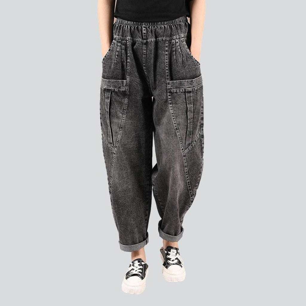 Cargo Baggy Damen Jeanshose