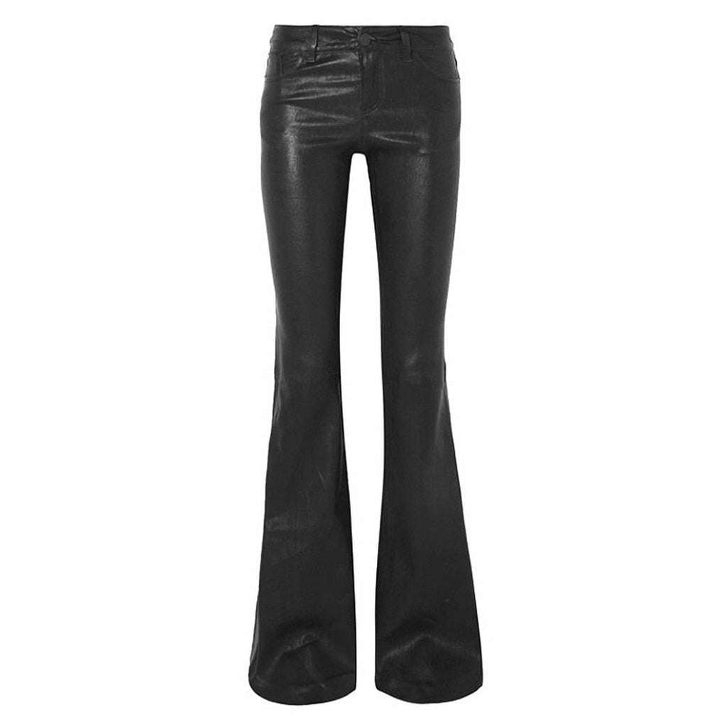 Coated women boot cut jeans