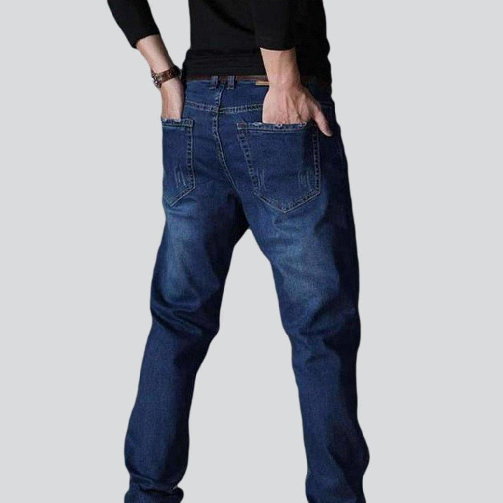 Regular dark blue men jeans