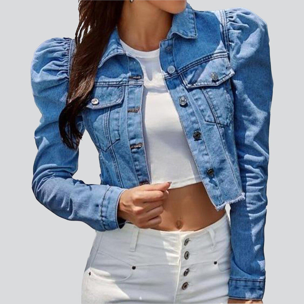 Short women jeans jacket