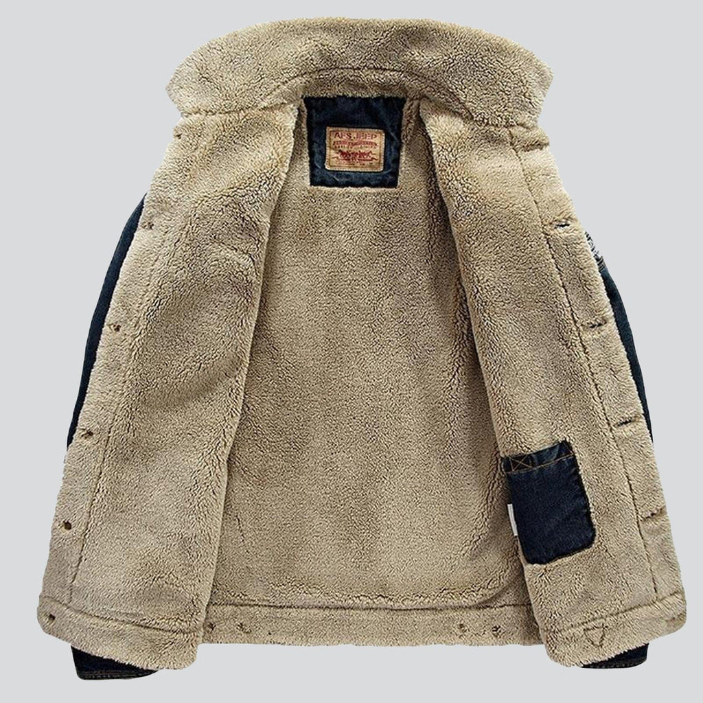 Chaqueta vaquera cálida para hombre