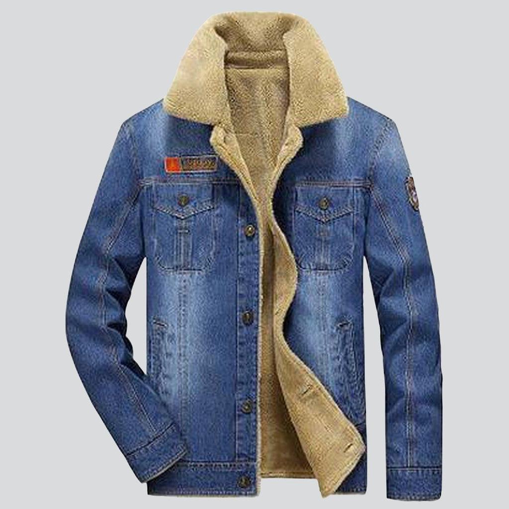 Chaqueta vaquera cálida para hombre