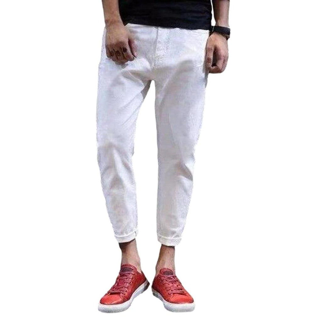 White loose fit men jeans