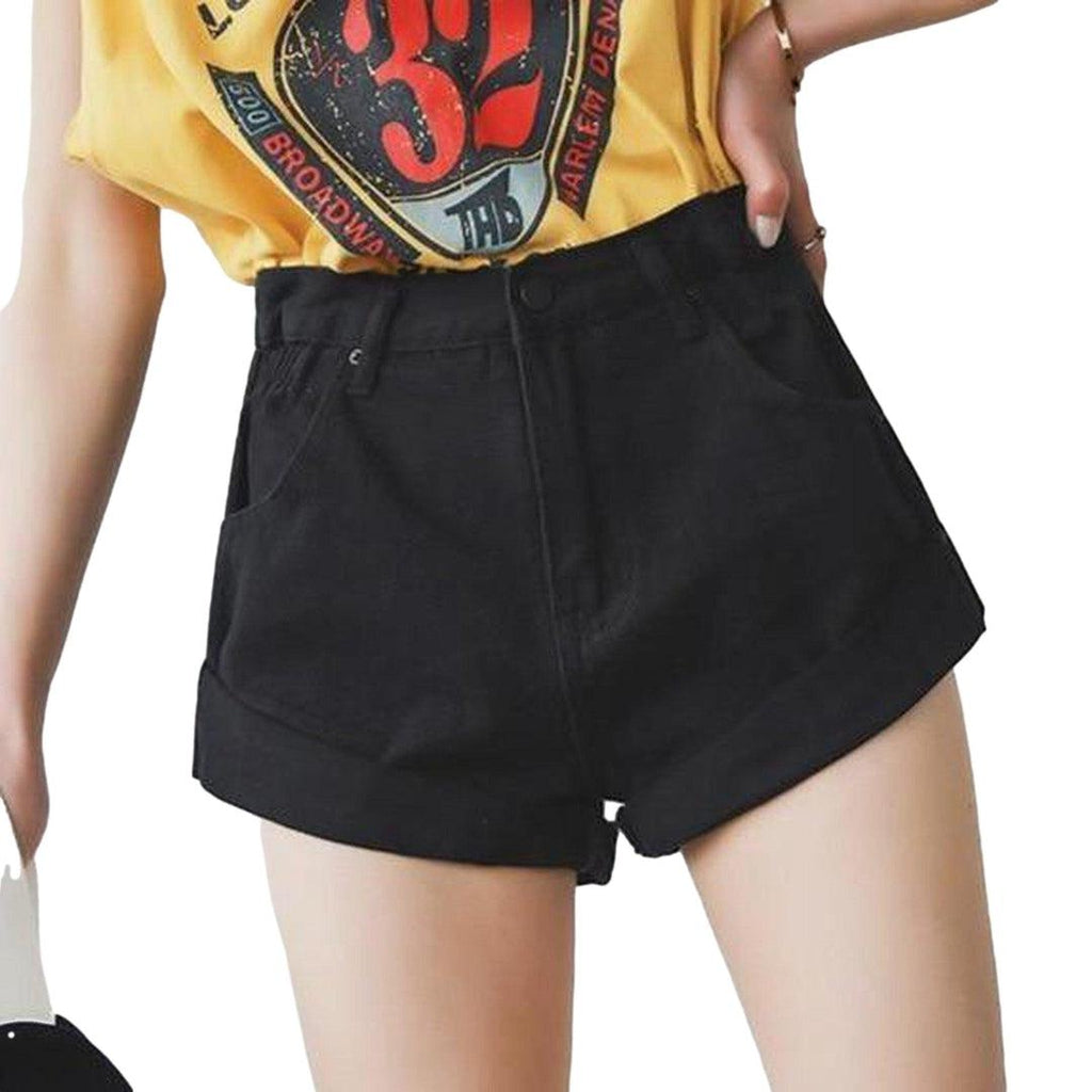 Wide-leg women jeans shorts