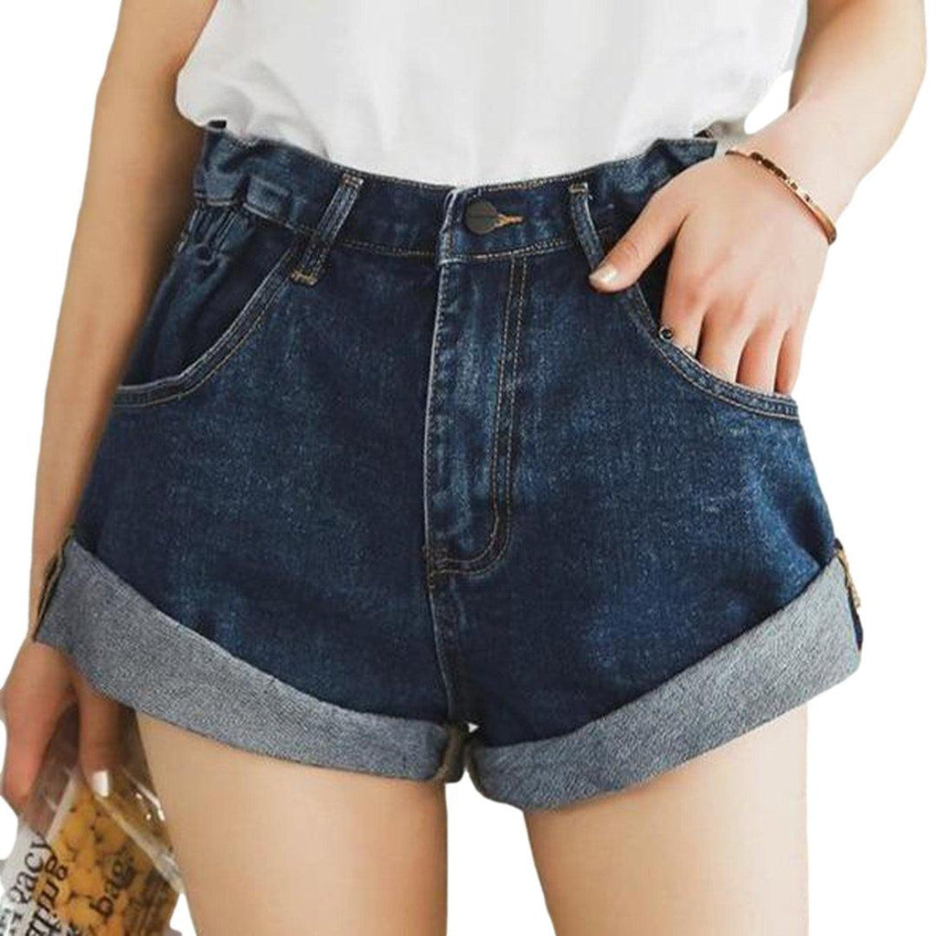 Wide-leg women jeans shorts